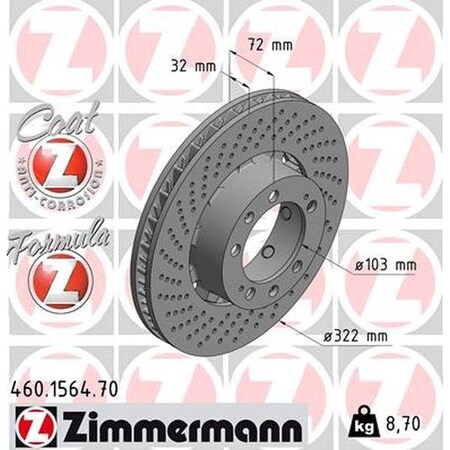 Zimmermann BRAKE DISC - FUSION Z/COATED 460.1564.70